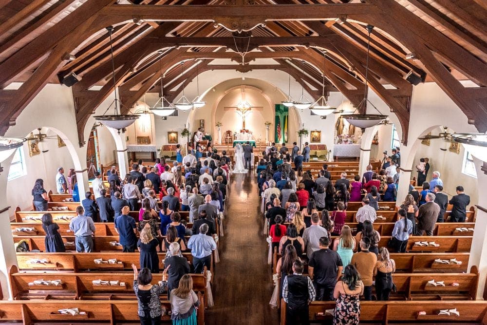 San Diego Catholic church wedding ceremony. 