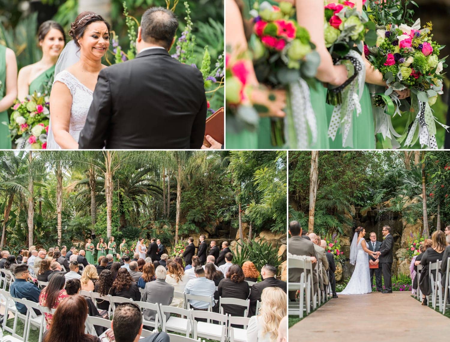 Bridesmaids and guests at Arbor Terrace Ceremony