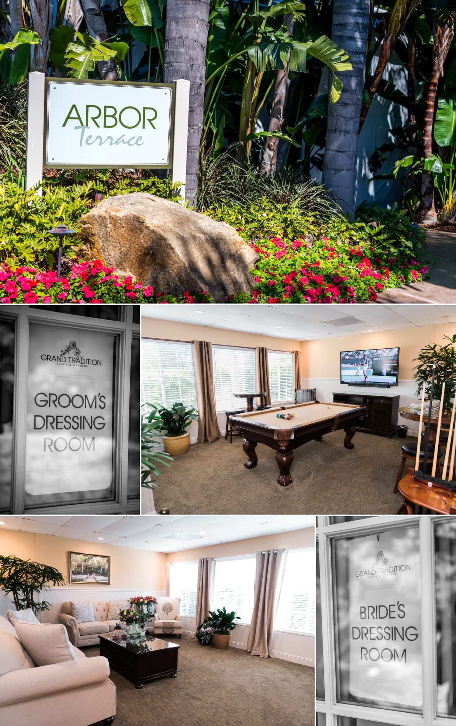 Photography of grand tradition arbor terrace bride and groom suite