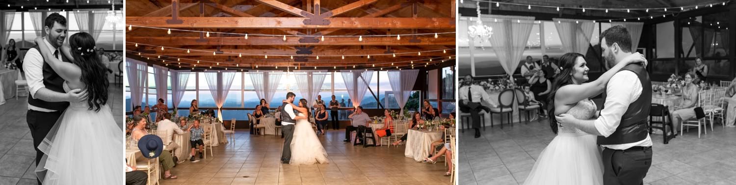 Couples first dance at Cordiano Winery. 