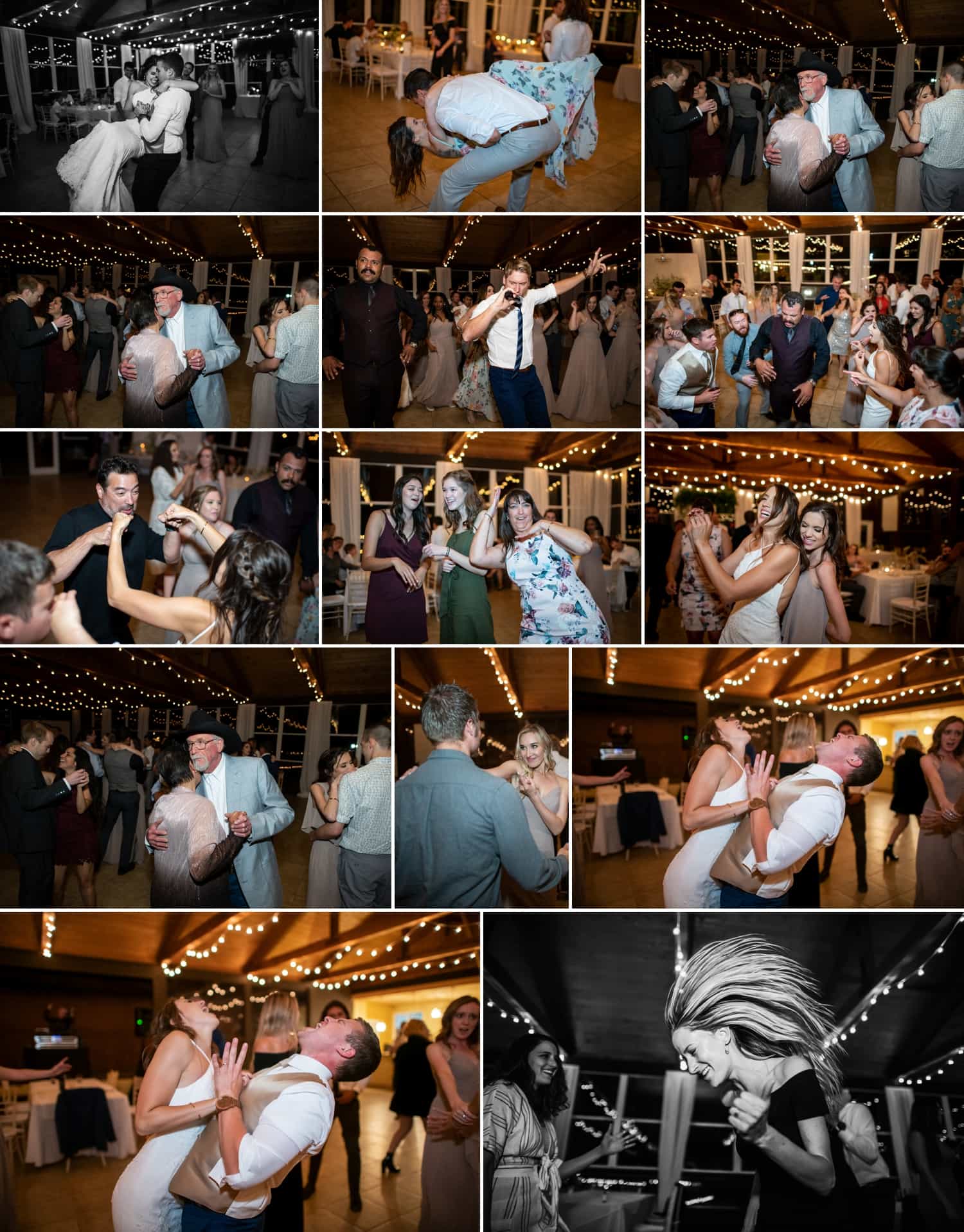 Wedding guests dancing at Cordiano Winery.