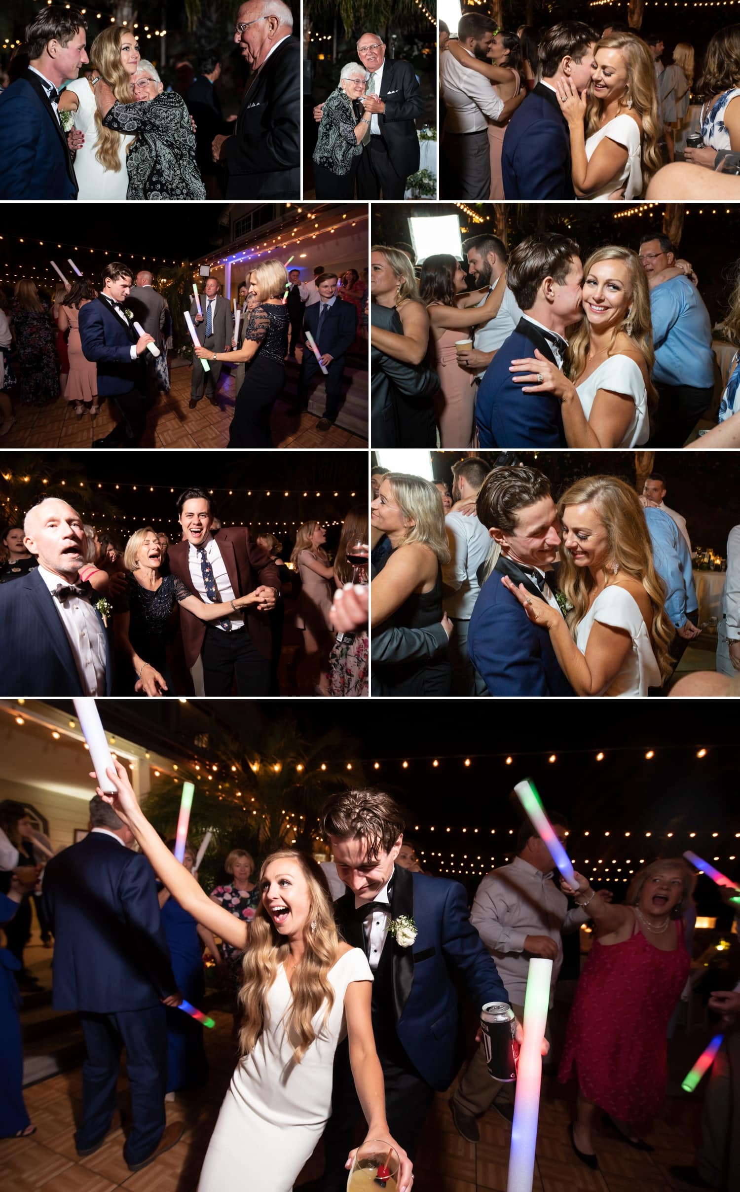 People dancing at the wedding reception at Chapin Family Vineyards. 