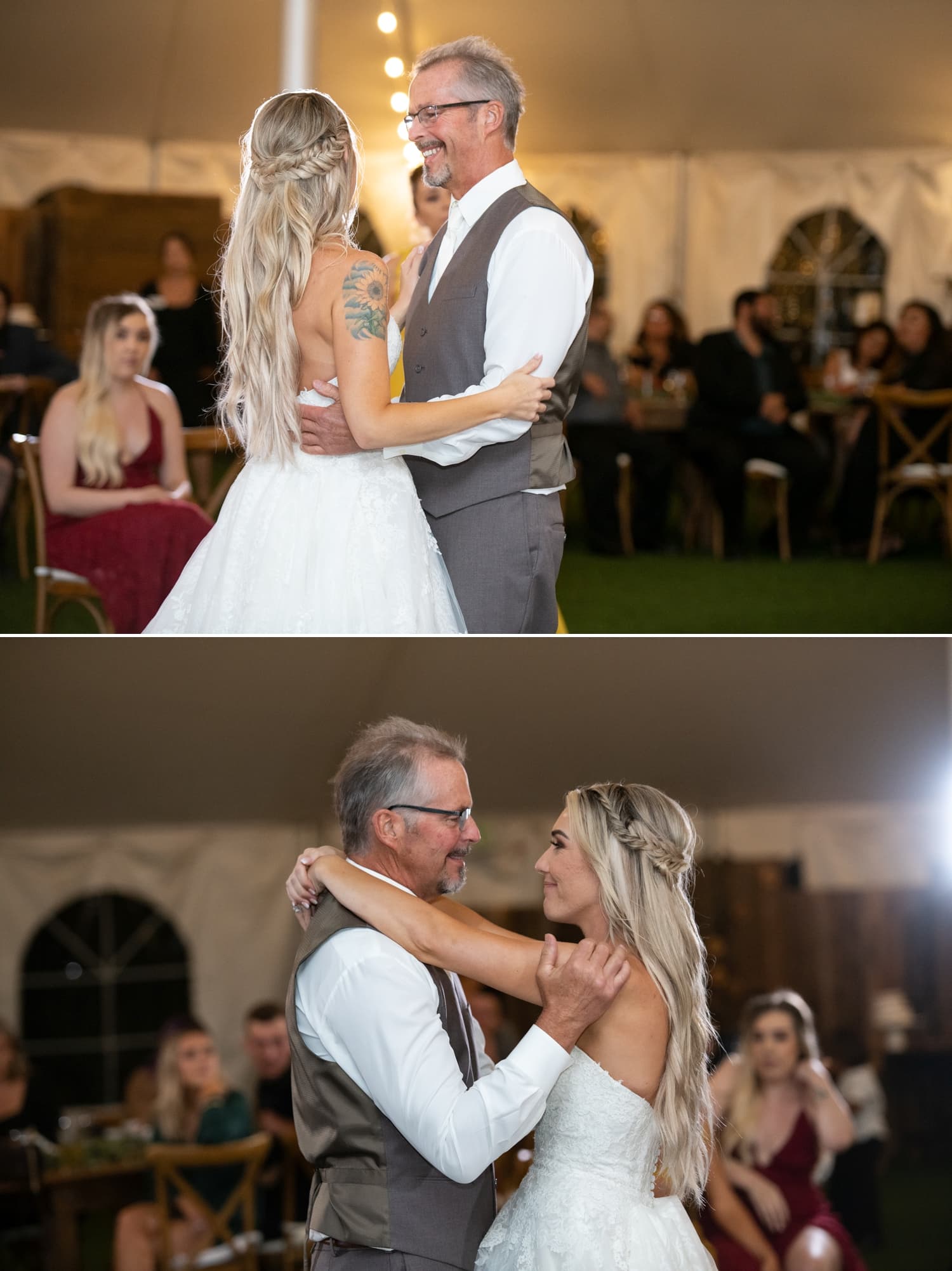 Bride dancing with her father at Ethereal Gardens wedding. 
