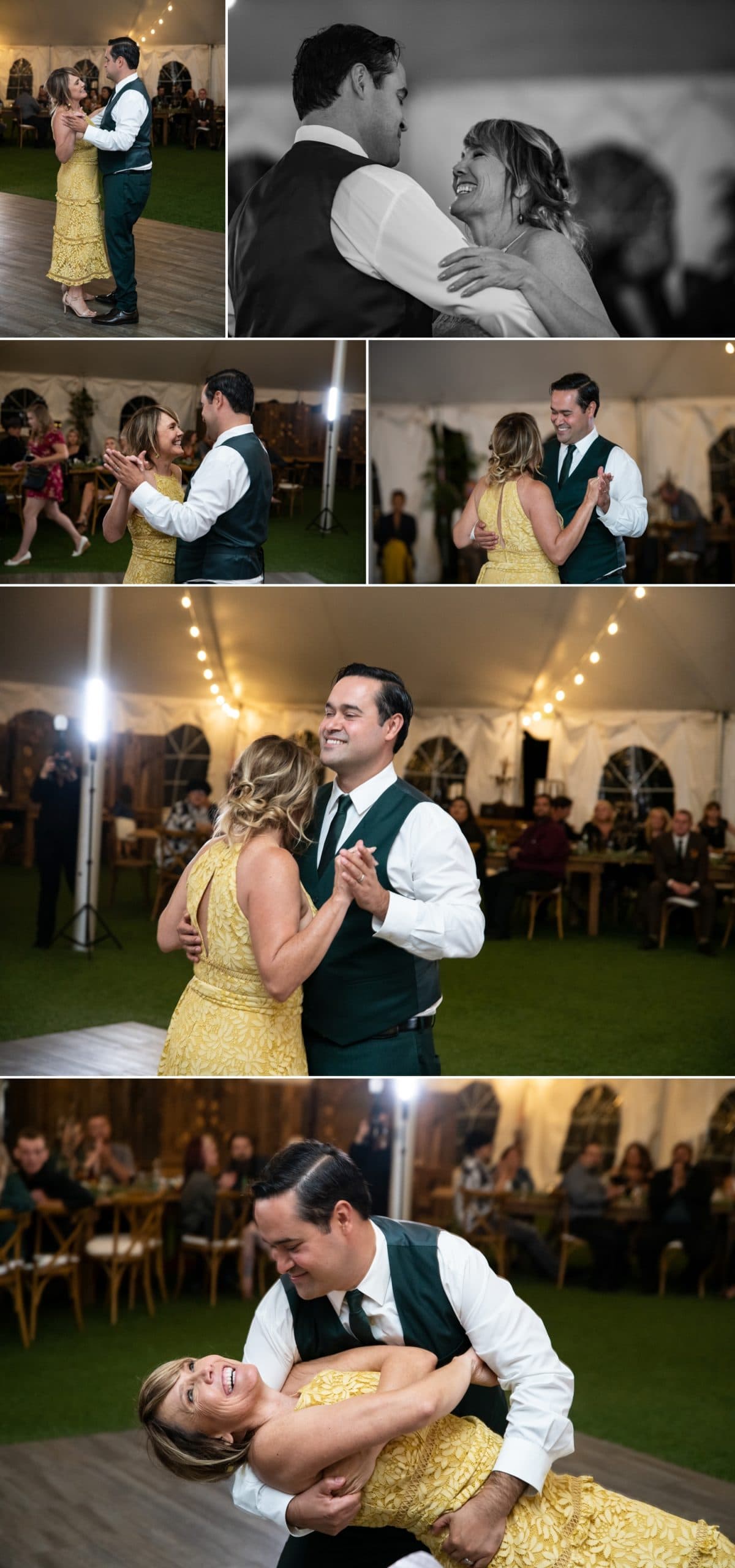 Groom dancing with his mother. 